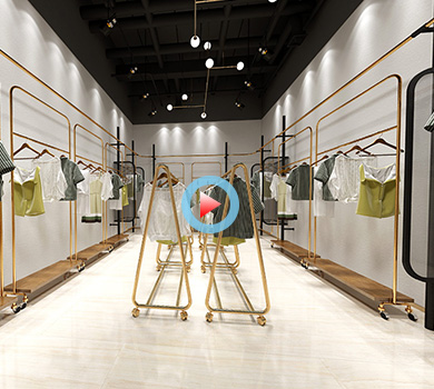 杭州现代简约女装服装店360全景效果图案例展示